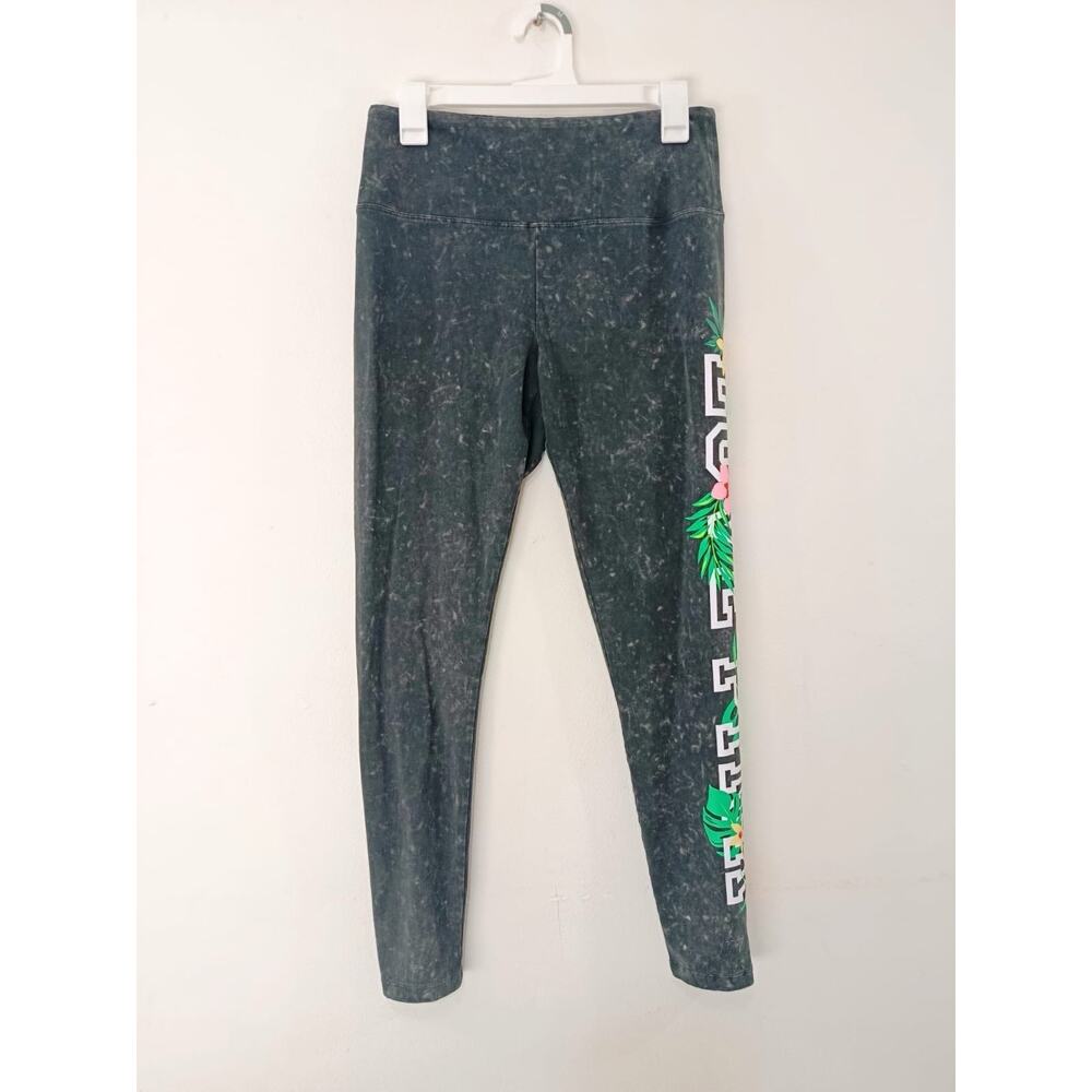 Victoria's Secret/Pink Floral Tie Dye High Waist Leggings Black Size L NWOT - Picture 3 of 15